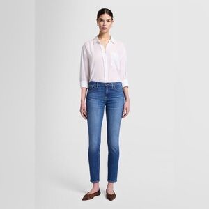 EUC 7 For All Mankind Mid Blue Mid-rise The Skinny Super Stretch Jean Size 31